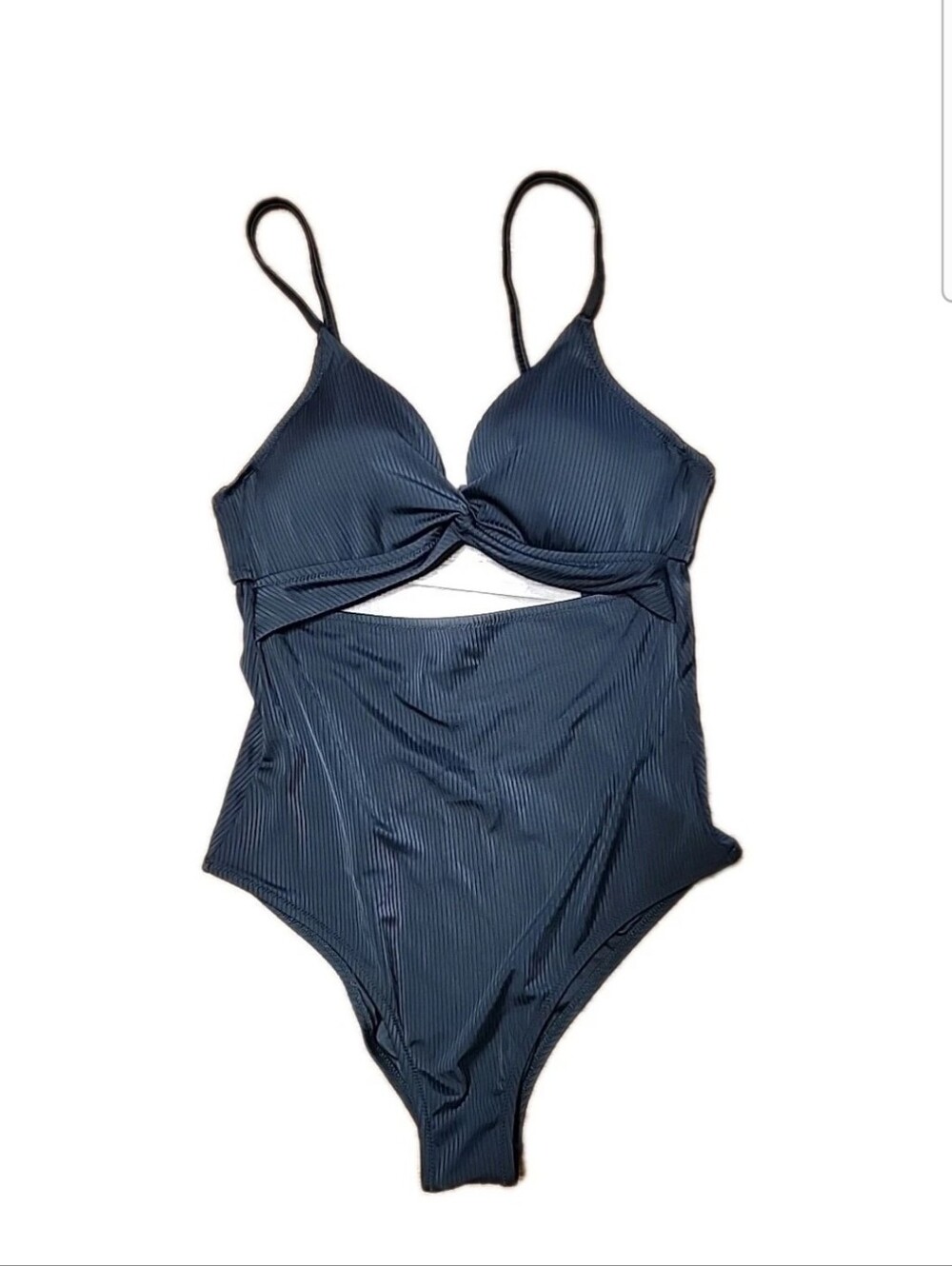NEW 36B SHADE & SHORE WOMENS BLACK UNDERWIRE LINED PUSH-UP ONE PIECE SWIMSUIT